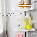 SONGMICS Adjustable Bathroom Corner Shelf 95-300 cm Telescopic Shower Caddy view 7