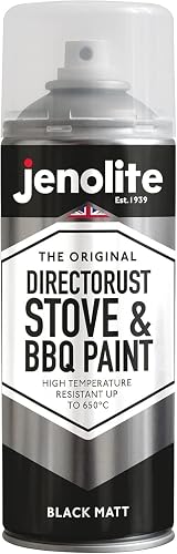 JENOLITE Directorust BBQ Stove Spray Paint Black 400ml High Temp Up to 650°C