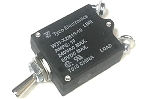 TE CONNECTIVITY / POTTER & BRUMFIELD TE CONNECTIVITY/POTTER & BRUMFIELD W31-X2M1G-10 Circuit Breaker, Thermal, 1P, 240V, 10A