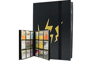 TOPCOLORUSA 9 Pocket Trading Card Album for Pok emon ， Scrapbook for Po kemon ， Scrapbook Trading Cards Album Binder with 360 card capacity (black)