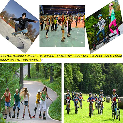 Knee Elbow Pads Wrist Guards Kids /Youth Protective Gear Set for