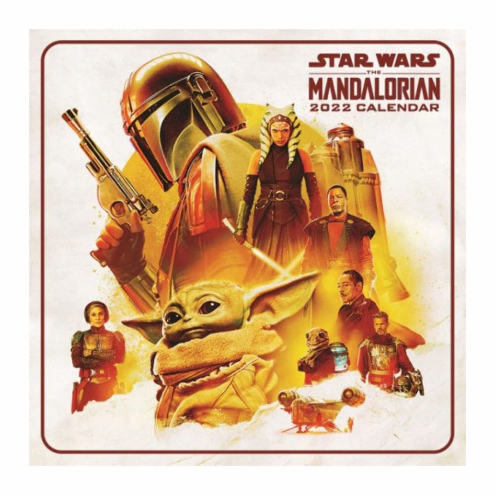 Disney Star Wars The Mandalorian Calendar 2022 - Month to a View Planner 30cm x 30cm - Official Merchandise