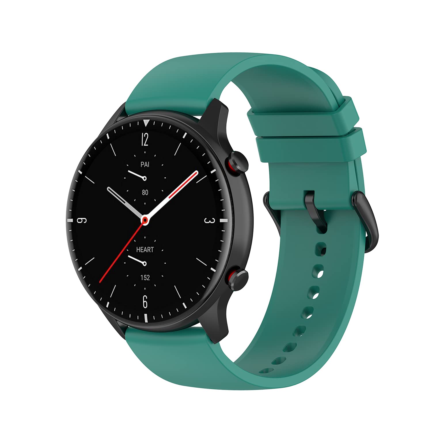 KUTEWEU 22mm Bracelets Compatible with Huami Amazfit GTR 3 Straps,Adjustable Silicone Sports Strap,Replacement Wristband Wrist Armband for Huami Amazfit GTR 2/Amazfit GTR 47mm/GTR 2e (Pine Green)