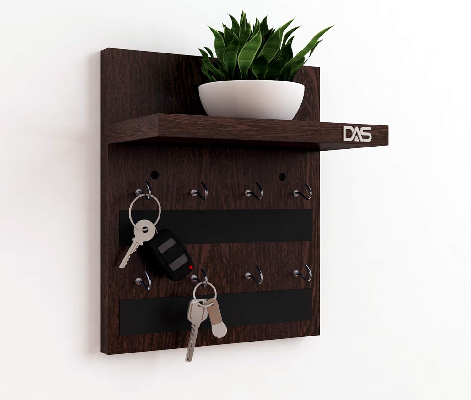 DAS Wall Mounted Home Décor Key Chain Holder/Key Hooks Organizer with