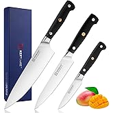 KEEMAKE Kitchen Knife Set, 3PCS Sharp High Carbon Stainless Steel Knives Set for Kitchen with Ergonomic Handle, Chef Knife set Professional Carving Knife Set for Meat Vegetable Fruit