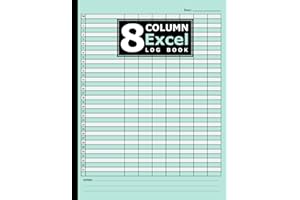 8 Column Excel Notebook; 8 Column Excel Log Book,Customizable Log Book 8 Column, Eight Column Notebook, Columnar Pad, Multipu