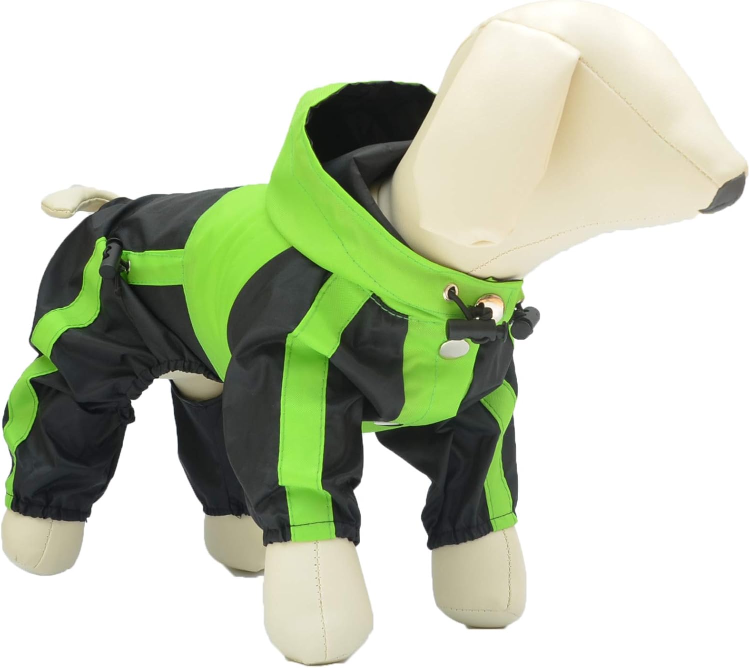 Lovelonglong Dog Hooded Raincoat, Small Dog Rain Jacket Poncho Waterproof Clothes with Hood