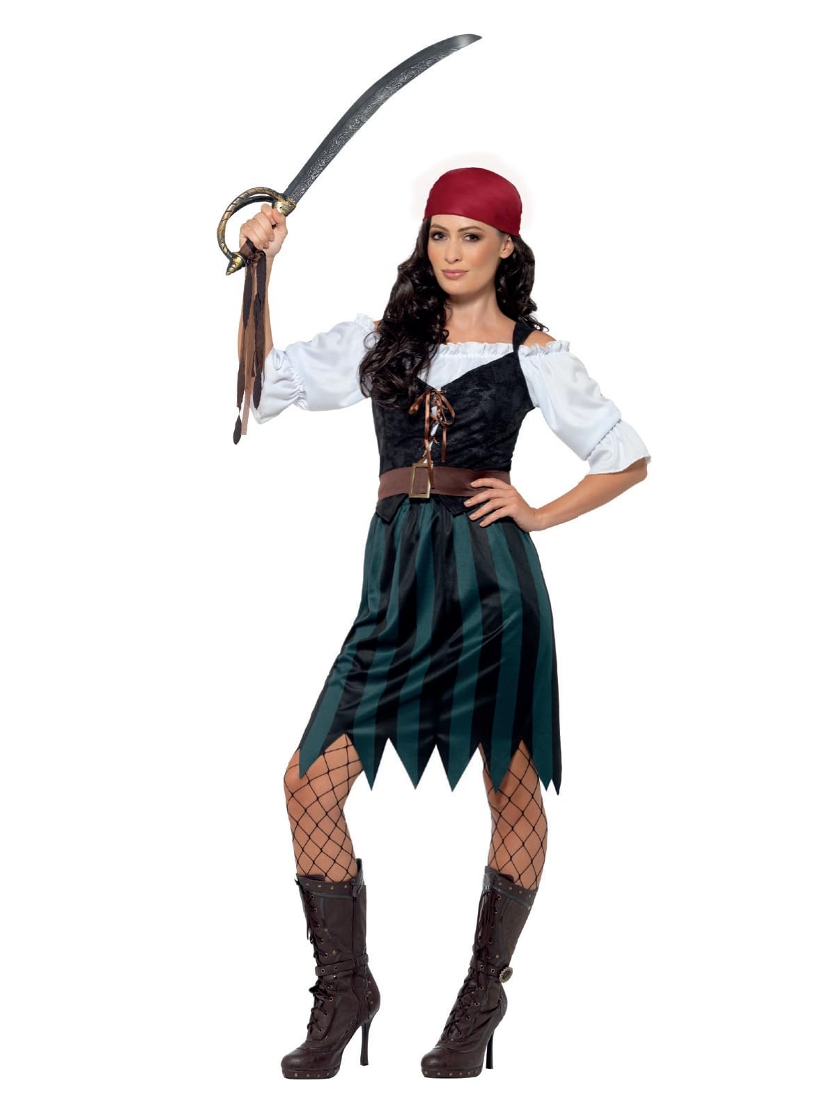 Smiffys Pirate Deckhand Costume, Blue, XS - UK Size 04-06