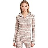 gyprprer Women’s Merino Wool Half Zip Base Layer – 100% Merino Midweight Long Shirts for Hiking Outdoors