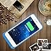 Battery Charger Case for Apple Iphone 6 Plus/Ihphone 6s plus 5.5 Inch 4000mah Battery Extender Case by ISAKO Built-in Media Holder Retail Package (Blue)