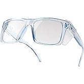 INTETEK Photochromic Anti Bluelight UV400 Auto-Darkening Clear to Smoke Lens Transitional ANSI Z87.1 Safety SunglassesGlasses