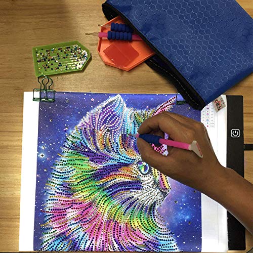 LINFEN A4 Diamond Painting LED Light Board,USB Power Adjustable Light Pad Kit, Perfect for Full Drill & Partial Drill 5D Diamond Painting - Thumbnail 3