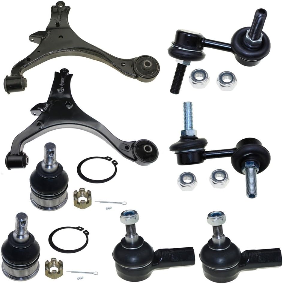 8pc Control completo Brazo suspensión delantera Kit w/Inferior