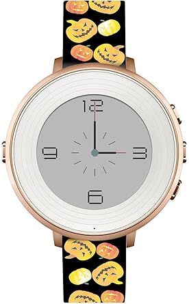 Pebble Time Round 14mm Bands Halloween,Jolook Leather Replacement Bands for Pebble Time Round 14mm Watch and Other Use 14mm Quick Release Bands Watch ...