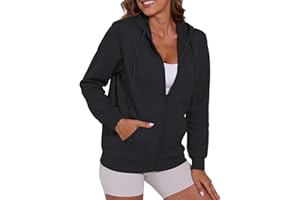 SMENG Womens Zip Up Hoodies Long Sleeve Fit Hooded Sweatshirts 2024 Casual Lightweight Jacket