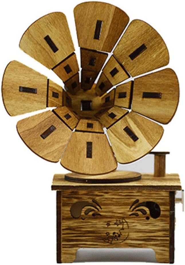 Music Boxes Vintage Music Box Wooden Crafts Music Box Ornaments Wooden Phonograph Model