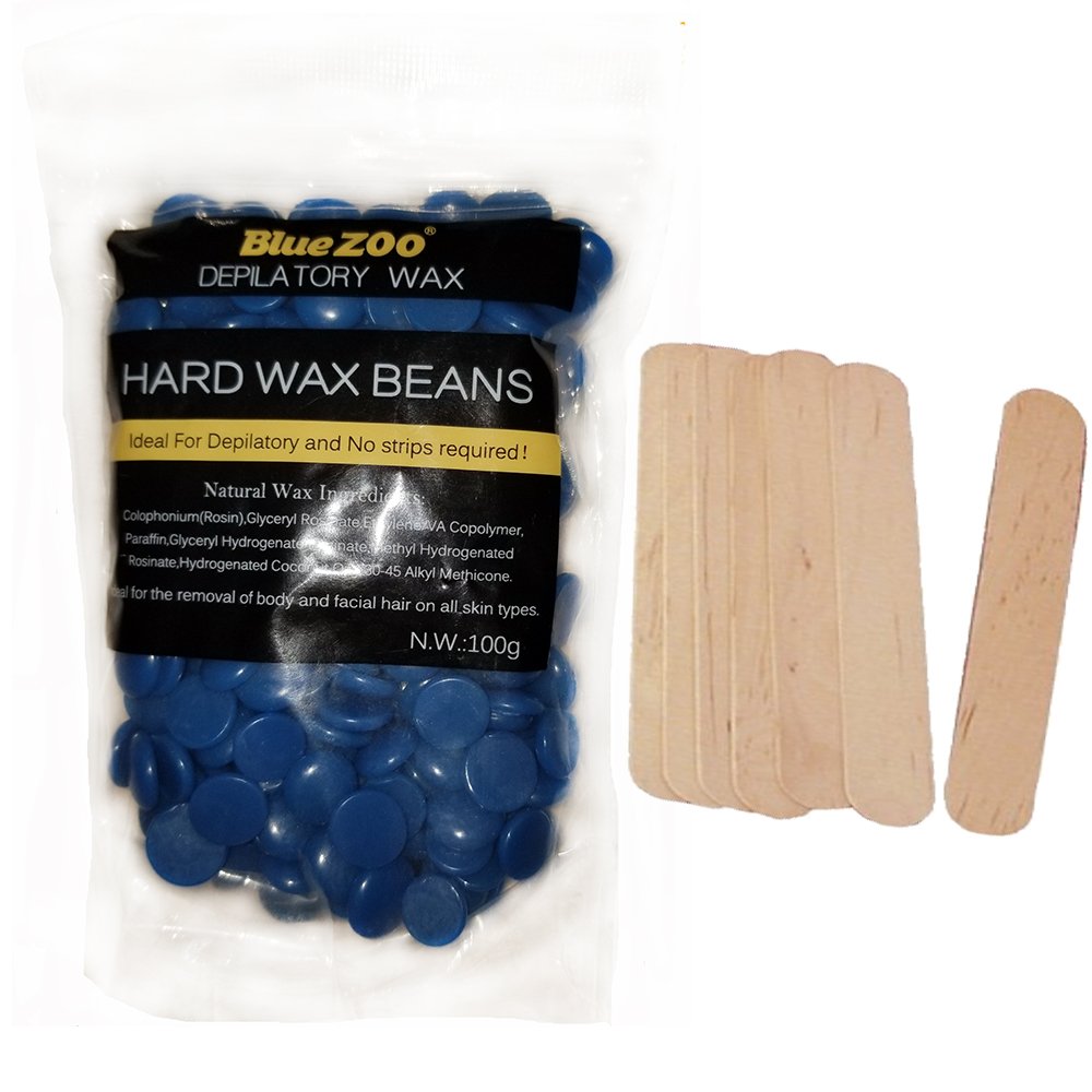 Amazon Com Hard Wax Beads Beans Blue Chamomile Waxing Hair