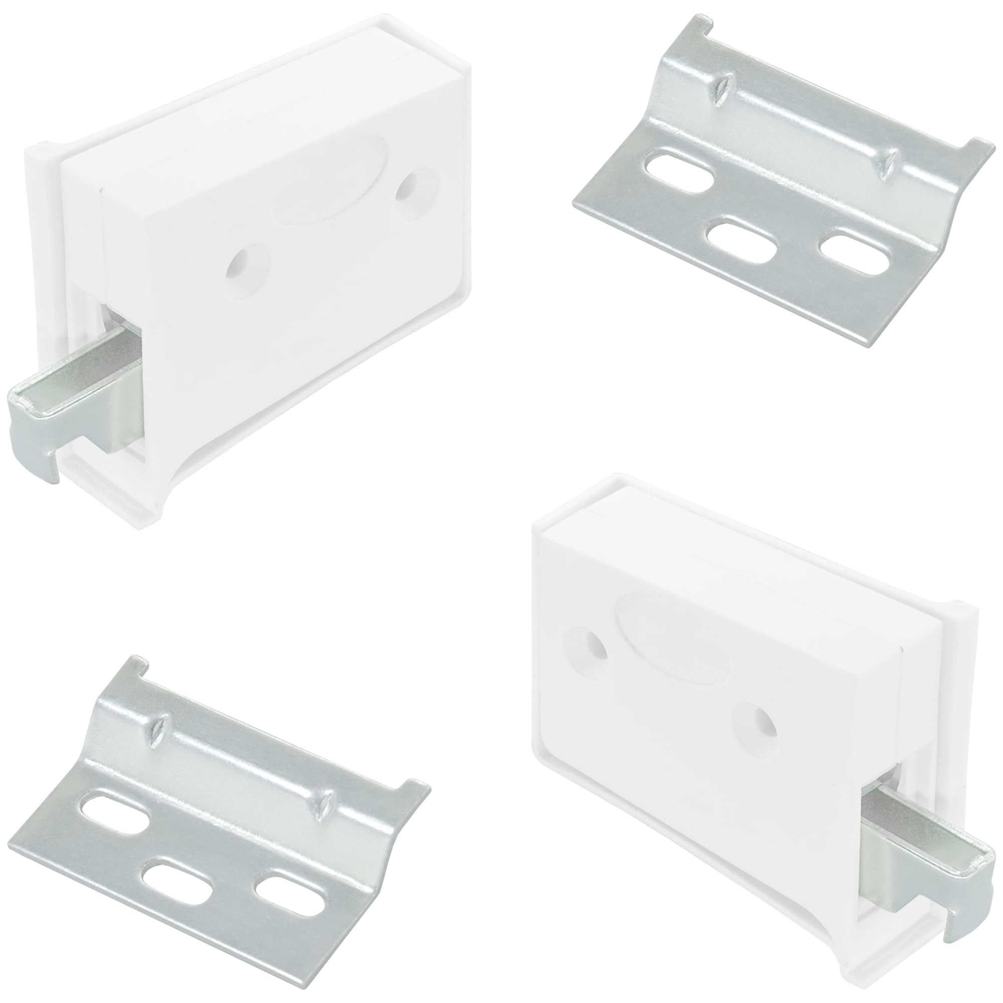 8 Sets Cabinet Suspension Fittings Hangers,Cabinet Hanging Bracket and Wall Hanger Plate