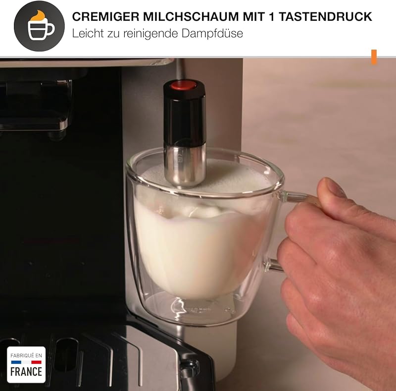 Sensation Kaffeevollautomat mit Milchschaumdüse, Kaffeemaschine für Espresso, Cappuccino & Latte Macchiato, gemacht für Bohnenkaffee & Filterkaffee, bis zu 5 Kaffeegetränke und 2-Tassen-Funktion