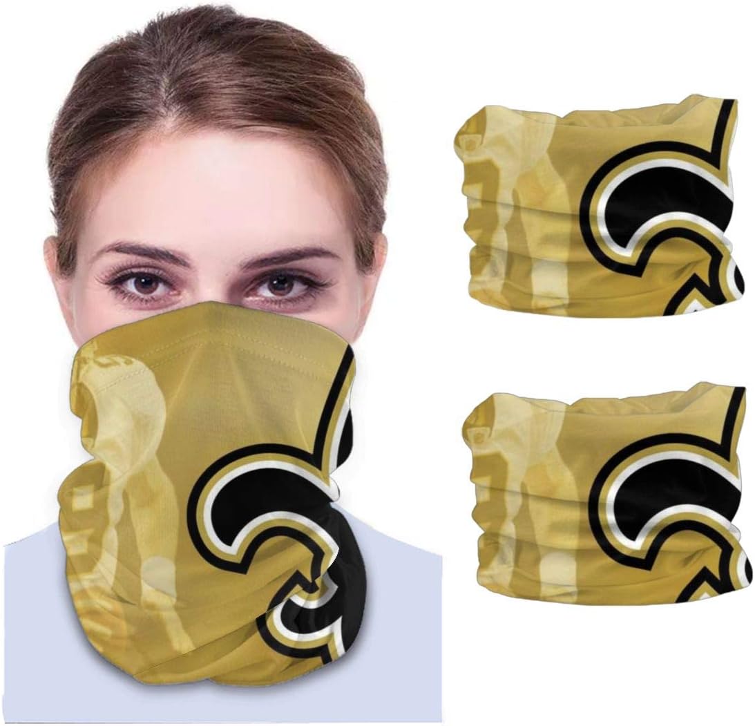 New Orleans Saints 2 Piezas Bandana Neck Polaina Escudo Pañuelo Facial