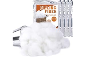 KOLLASE Polyester Fiberfill Stuffing, 1.32LB/ 600g Premium Fiber Filling Stuffing, Stuffed Animal Stuffing, Pillow Fluff Stuffing, filling for Pillow, Stuffed Animals, Dolls, Cushion, Pet Net and Other Crafts