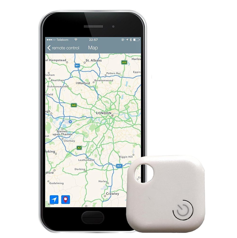 Key Finder, Mokiro Item Tracker Bluetooth Anti-lost Location Tracker Two-way Wallet Locator Phone Tracker Device for Mobile phone (White)
