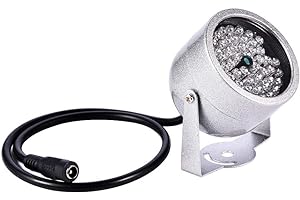 Joyzan IR Illuminator, 48 LED Infrared Lights Waterproof Night Visionss IP Camera Security Auto Sensor Illuminating CCTV 60 Degree Angle Spotlight Indoor Outdoor Highway Snapshot Lamp Gate System