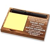 FOUGSTA Appreciation Gifts for School Counselor, Inspirational Office Decor Gifts for School Counselor,Wooden Sticky Note Holder With Inspirational Quotes,16.5 x 12 x 1.5 cm,XXN31