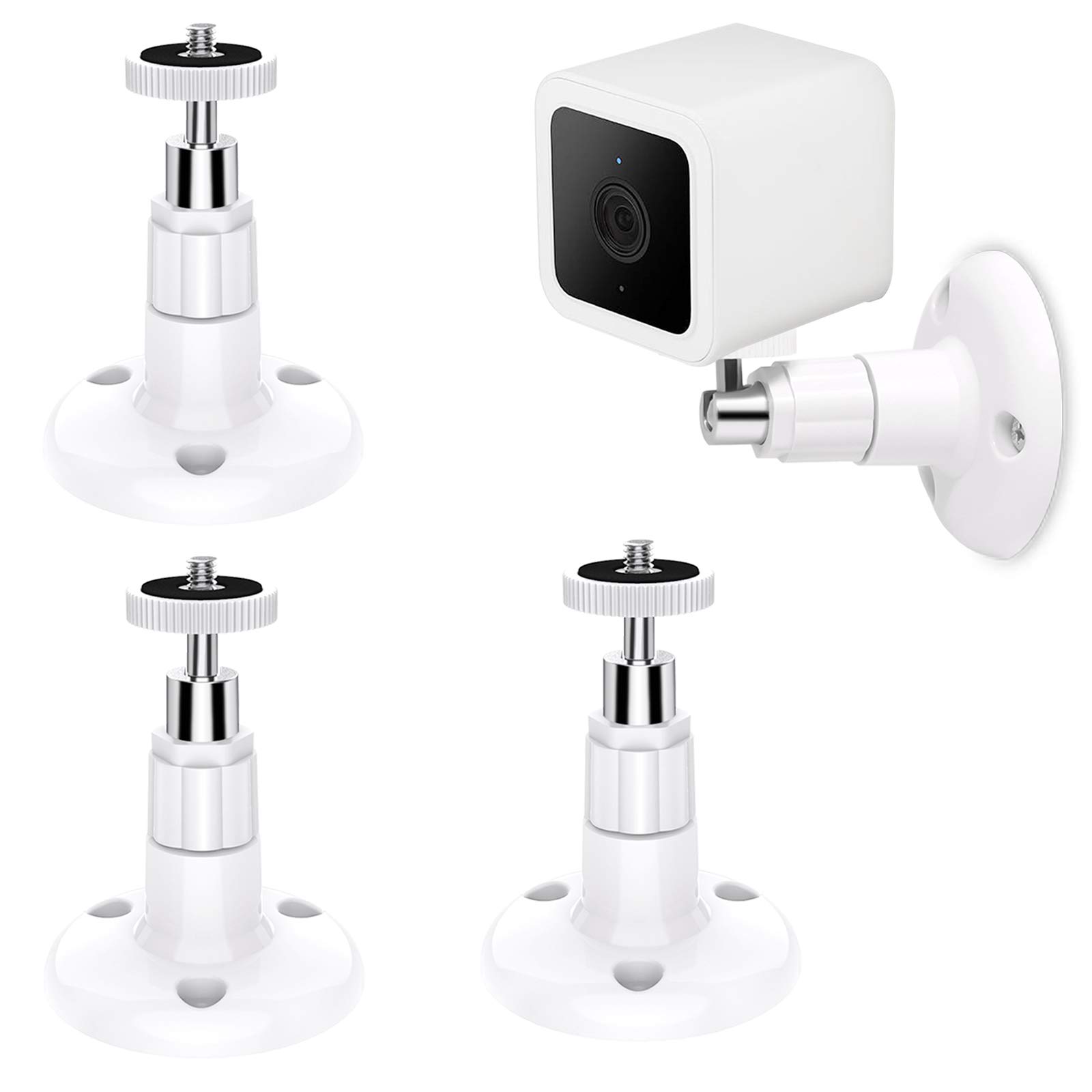 Liphontcta Wall Mount Compatible with WyzeCam V3/WyzeCam Pan/Wyze Cam Pan V2, Adjustable Indoor Outdoor Mount Bracket for WyzeCam V3/WyzeCam Pan/WyzeCam Outdoor or Other Cam with Same Interface 3 Pack