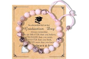 Chuchoter To My Daughter/Granddaughter/Niece Bracelet,Sweet Heart Natural Stone Beaded Bracelet For girl,Birthday Christmas Valentines Graduation Gifts for girl