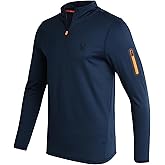 Spyder Mens Mock Neck Sweatshirt - 1/4 Zip Athletic Performance Quarter Zip Pullover Men Long Sleeve Workout Shirts for Men