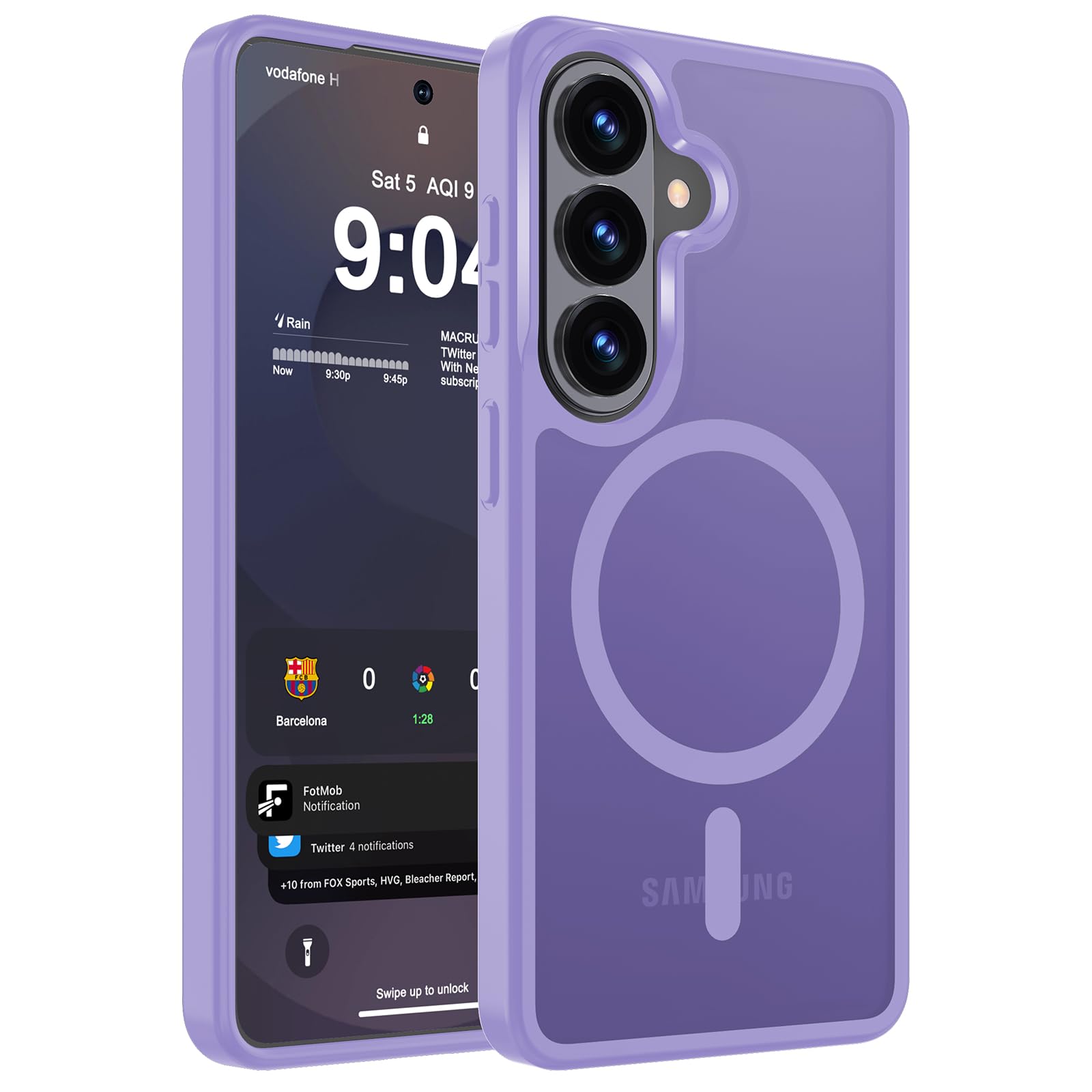 Photo 1 of WRJ Magnetic Matte Case for Samsung Galaxy S26 6.3-Inch, [Compatible with Magsafe] [Military Grade Drop Protection] Slim Translucent Anti-Scratch Shockproof Protective Phone Case-Taro Purple