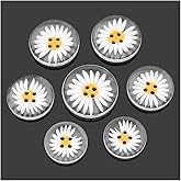 10Pcs Resin Buttons for Sewing DIY Handicraft Size Range 11.5mm to 30mm, Daisy Design, Perfect for Crafts and Buttons for Sewing Projects