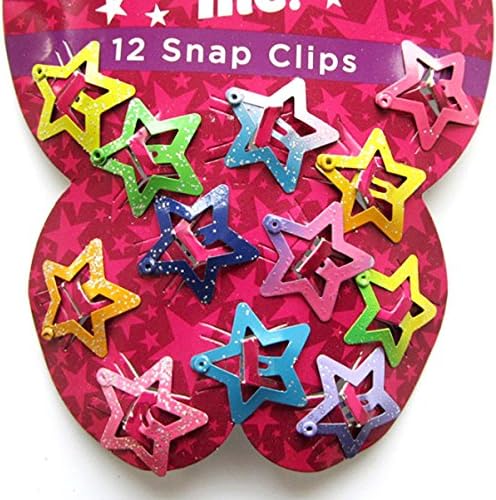 Star Hair Clips Snaps For Girls Baby Kids Accessories, mixed 12pcs