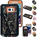 Kecko® Heavy Duty Defender Series Natural Tree Camo Shockproof Impact Resistant Hybrid Rugged Builders Workman Body Protective Case Skin w/ Built-in Screen Protector for Samsung Galaxy Note 5 (T-Ora)