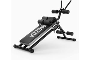 Bigzzia Ab Machine, Ab Workout Equipment Machine for Stomach Workout Foldable Abdominal Trainer for Home Gym Adjustable Ab Exercise Bench Crunch Machine for Core Abdomen