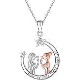 Fryneauy Sister Gifts Sterling Silver Necklace Sister Cheers Pendant Necklace Jewelry for Friend Women