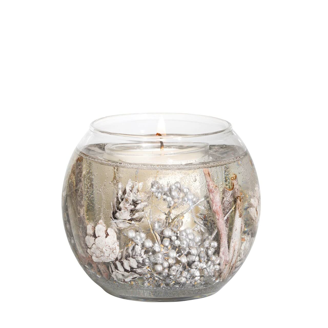 Stoneglow Candles Seasonal Collection White Cashmere and Pear Scented Gel Candle in Fish Bowl