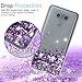 LG G6 Case,LG G6 + Glitter Case with HD Screen Protector for Girls Women,LeYi Bling Shiny Moving Quicksand Liquid Clear TPU Protective Phone Cover Case for LG G6/LG G6 Plus ZX Purple