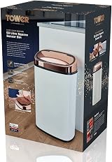 Tower T80904RW Kitchen Bin 58 L Sensor Lid Rose Gold White view 5