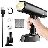 ANGILALA Dual Voltage(100~250V) Travel Steamer for Clothes Portable Mini with European Plug Adapter for International Travel,