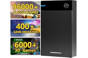 Kinhank 12TB Retro Gaming HDD Hard Drive with 96000+ Games,Retro Game Console Compatible with 400+ Emulators,6000+3D Games,Portable Game Hard Drive Disk Compatible with Win-7/8/10/11,Gifts for Men