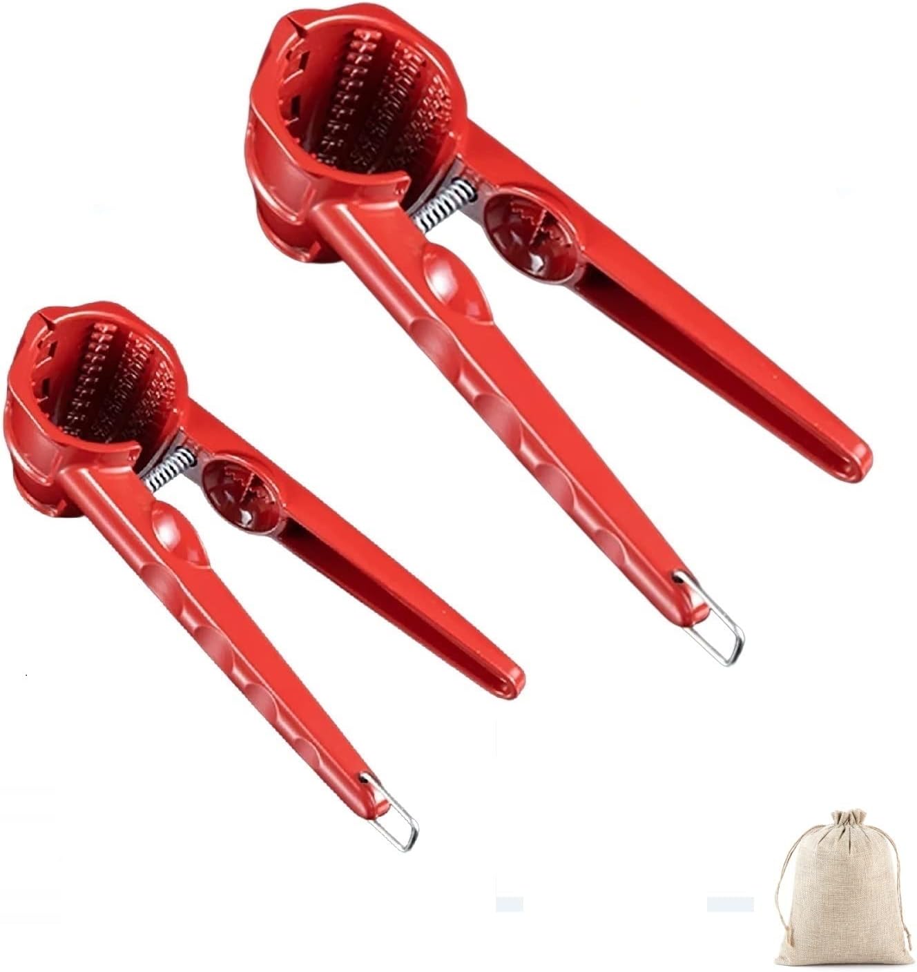 Nutcrackers - Lxuoneyi NutCracker Pecan Walnut Nut Cracker Tool, 2 Pieces Stainless Steel Nutcrackers Walnuts Brazil Nuts Hazelnuts Melon Seeds