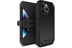 CASE-MATE Pelican Shield Series - iPhone 14 Pro Case 6.1" [Compatible with MagSafe] Magnetic Charging Phone Case for iPhone 14 Pro With Belt Clip Holster Kickstand [21ft MIL-Grade Drop Protection] Cover - Black
