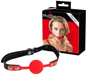 Bad Kitty Knebel - softer Knebel für Männer und Frauen, Silikon-Knebel zur Verführung des Partners, Gag Ball für erotische BD