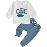 Lenjindjer Hole In One Baby Boy Girl First Birthday Outfits Long Sleeve Golf Sweatshirt Jogger Pants Toddler Fall Outfits