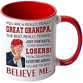 Donavibe Grandpa Mug 11oz, Gifts for Men, Christmas Father's Day Birthday Gift Ideas, Grandpa Ceramic Mug Grandparents' Day