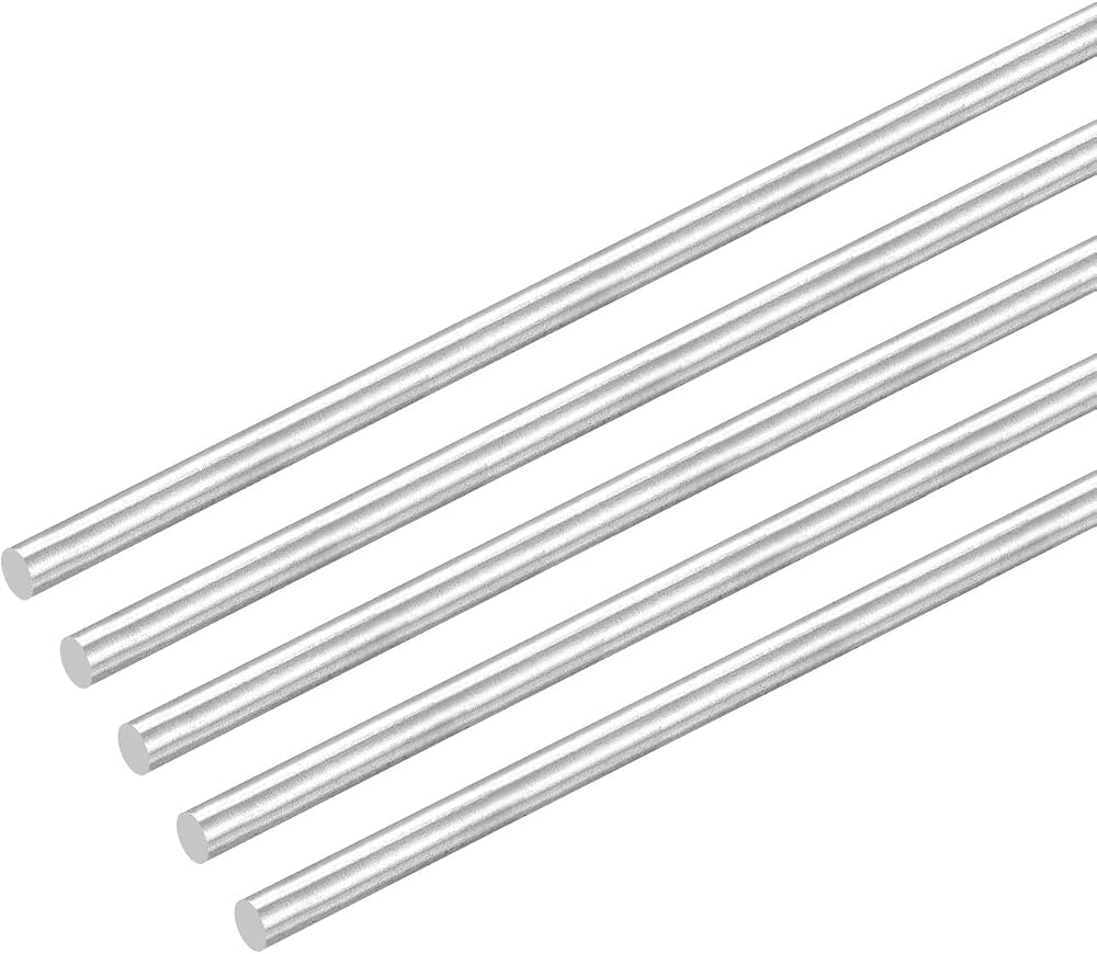Sourcing Map 304 Stainless Steel Round Rods 5mm x 350mm Pack of 5