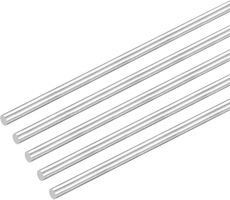 Sourcing Map 304 Stainless Steel Round Rods 5mm x 350mm Pack of 5