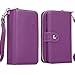 Galaxy Note 8 Case, Note 8 Wallet Case, Pasonomi Magnetic Detachable Removable Wallet Zipper PU Leather Folio Flip Carrying Case with Strap and Credit Card Slot for Samsung Galaxy Note 8 2017(Purple)